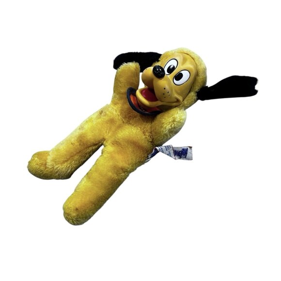 Pluto Dog Walt Disney World Vintage 1960’s Rubber Face Plush Stuffed Animal Gift - Picture 1 of 5